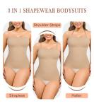 Beige Strapless Tummy Control Shapewear Tank 2XL
