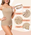 Beige Strapless Tummy Control Shapewear Tank 2XL