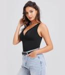 MERYOSZ V Neck Shapewear Bodysuit for Women