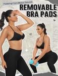 ASERAY Padded Wireless Strappy Sports Bra - Black