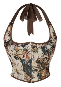 Vintage Floral Corset Top for Women