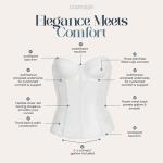 Dominique Lace Longline Corset Bustier Bra