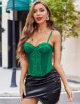 Avidlove Green Lace Bustier Corset for Women