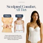 Dominique Lace Longline Corset Bustier Bra