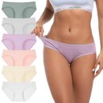 INNERSY Women's Low Rise Cotton Hipster Briefs 6-Pack