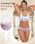 INNERSY Women's Low Rise Cotton Hipster Briefs 6-Pack