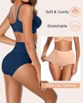 High Waisted Cotton Tummy Control Underwear - XL