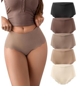 SHARICCA Seamless High Waisted Cheeky Bikini Panties