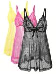AIBINGGE Lace Babydoll Chemise - Sexy Sleepwear