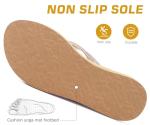 ONCAI Rhinestone Beach Flip Flops with Arch Support