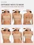 Push Up Strapless Padded Bandeau Bra for Women