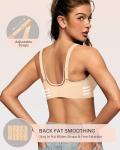 Comfortable Deep V Push-Up Bralette in Beige