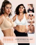 Comfortable Deep V Push-Up Bralette in Beige