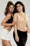 Comfortable Deep V Push-Up Bralette in Beige