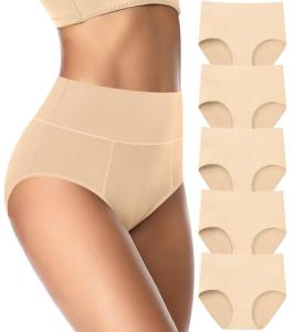 ASIMOON Plus Size High Waisted Tummy Control Briefs