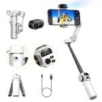 AI Tracking Smartphone Gimbal Stabilizer with Extension