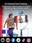 AI Tracking Smartphone Gimbal Stabilizer with Extension