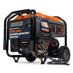 Generac 7,500W Dual-Fuel Portable Generator – Electric Start
