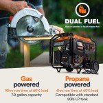 Generac 7,500W Dual-Fuel Portable Generator – Electric Start
