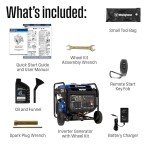Westinghouse 10,000W Portable Inverter Generator, Remote Start