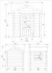 Wooden Kids Outdoor Playhouse - Fun Wendy House