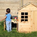 Evermeadow Wooden Playhouse with Mud Kitchen Bundle