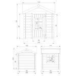 Wooden Kids Outdoor Playhouse - Fun Wendy House