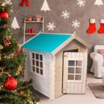 Wooden Kids Outdoor Playhouse - Fun Wendy House