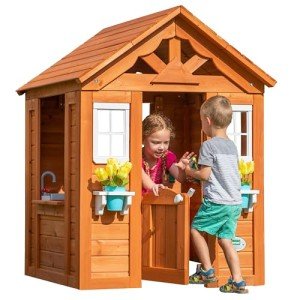 Timberlake Wooden Outdoor Playhouse for Kids