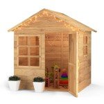 Evermeadow Wooden Playhouse for Kids Outdoors
