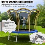 8FT SPOTRAVEL Outdoor Trampoline with Safety Enclosure