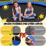 8FT SPOTRAVEL Outdoor Trampoline with Safety Enclosure