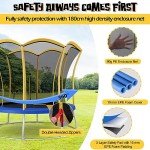 8FT SPOTRAVEL Outdoor Trampoline with Safety Enclosure