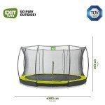 12ft ROUND Inground Trampoline with Safety Enclosure