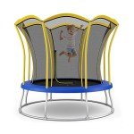 8FT SPOTRAVEL Outdoor Trampoline with Safety Enclosure
