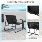 3-Piece Patio Bistro Set with Glass Table
