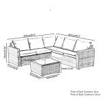 Panana 5-Seater Rattan Lounge Sofa Set