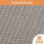 Khaki PE Rattan Garden Corner Sofa Set