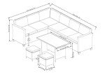 8-Seater Rattan Corner Sofa Set with Table