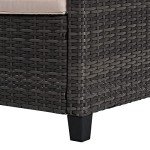 8-Seater Rattan Corner Sofa Set with Table