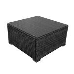 4-Seater Rattan Lounge Sofa Set with Storage