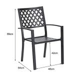 PHIVILLA 6-Piece Metal Garden Table and Chairs Set
