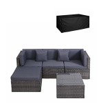 Mixed Grey Rattan Garden Furniture Set for Four