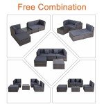 Mixed Grey Rattan Garden Furniture Set for Four