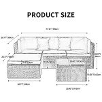 Mixed Grey Rattan Garden Furniture Set for Four