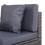 Mixed Grey Rattan Garden Furniture Set for Four