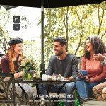 5-Piece Cast Aluminum Garden Dining Set with Cushions