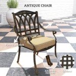 5-Piece Cast Aluminum Garden Dining Set with Cushions
