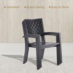 PHIVILLA 6-Piece Metal Garden Table and Chairs Set