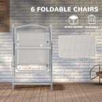 8-Piece Metal Garden Furniture Set with Parasol